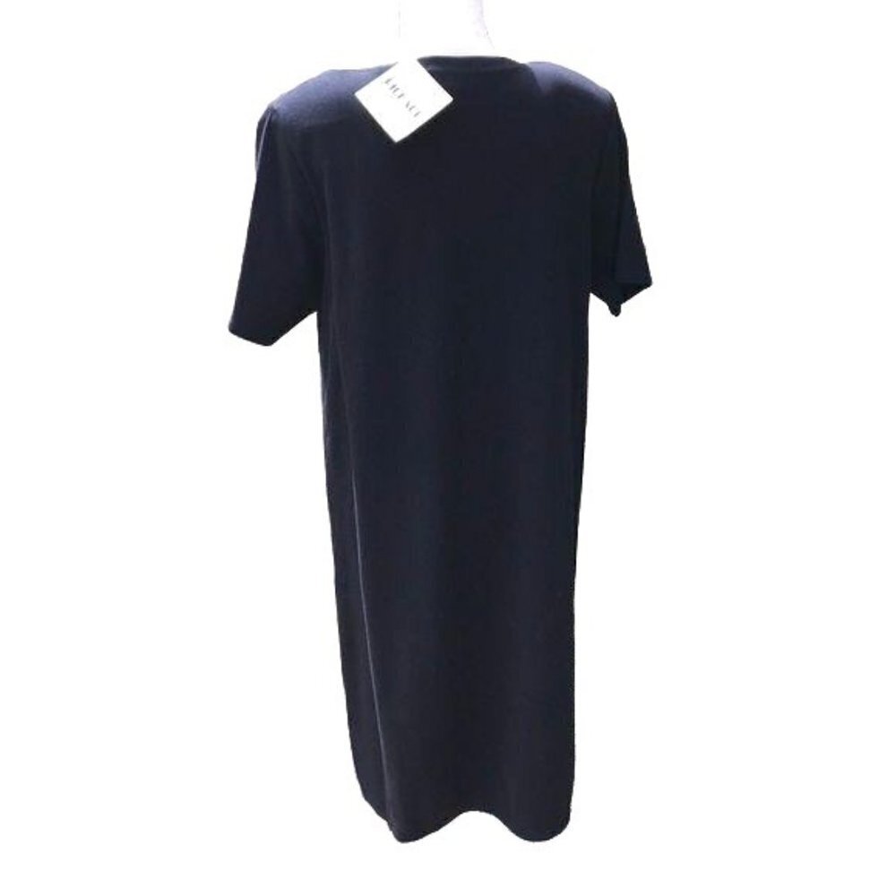 Richard T-Shirt Dress Large L Womens Vintage Black Embellished Flag Cotton NWT - Picture 2 of 11